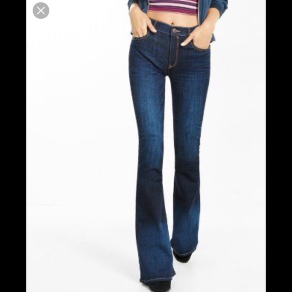 Express Denim - Express Bell Flare High Rise Jeans